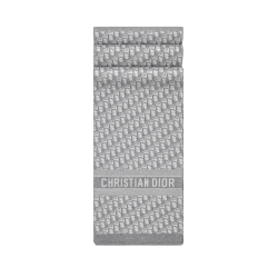 OBLIQUE SCARF GRAY TECHNICAL CASHMERE UK