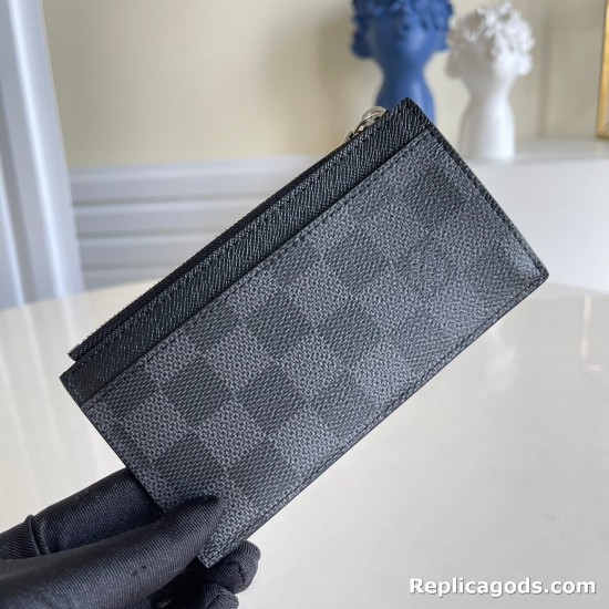 Replica M64038 COIN CARD HOLDER DAMIER GRAPHITE COATED CANVAS UK replica M64038 COIN CARD HOLDER DAMIER GRAPHITE COATED CANVAS UK