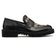 replica GARAVANI TOILE ICONOGRAPHE LOAFERS IN BLACK - VL210 UK