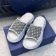 replica H-TOWN SANDAL GRAY RUBBER WITH BEIGE AND BLACK OBLIQUE JACQUARD - CDS12 UK