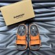 replica BUCKLOW RUBBER SLIDES BLACK/ORANGE UK