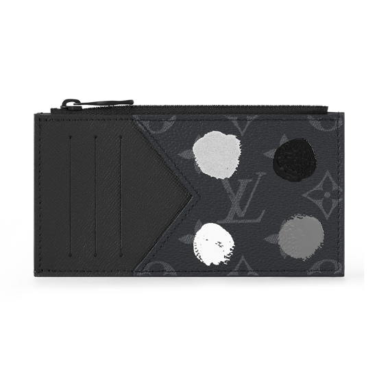 replica X YAYOI KUSAMA COIN CARD HOLDER MONOGRAM ECLIPSE CANVAS IN BLACK M81930 UK