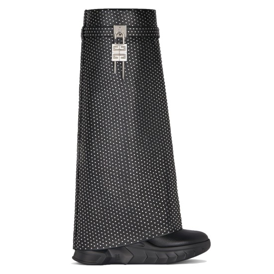 Replica SHARK LOCK BIKER BOOTS IN GRAINED LEATHER WITH STUDS - GVC153 UK replica SHARK LOCK BIKER BOOTS IN GRAINED LEATHER WITH STUDS - GVC153 UK