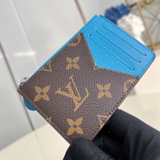 Replica L 14806 LFR#14517 Buddha Luxury Replica Romy Card Holder Gaston Blue Coated Canvas M12382 Uk - 14806 - Buddha Luxury