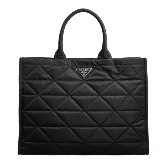 replica RE-NYLON TOTE BAG IN BLACK UK
