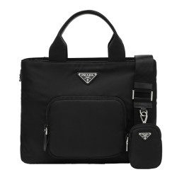 Logo Re-Nylon Tote Bag In Black Uk