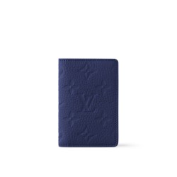 Pocket Organizer Navy Blue Monogram Taurillon M11524 Uk
