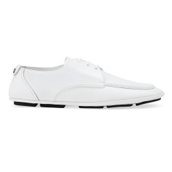 Logo Leather Derby Shoes In White - Gd219 Uk