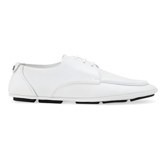 replica LOGO LEATHER DERBY SHOES IN WHITE - GD219 UK