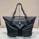 replica RE-NYLON AND LEATHER TRAVEL BAG IN BLACK UK