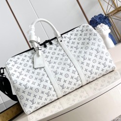 Keepall Bandouliere 50 White Monogram Shadow Leather M24954 Uk Keepall Bandouliere 50 White Monogram Shadow Leather M24954 Uk