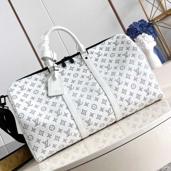 Replica Keepall Bandouliere 50 White Monogram Shadow Leather M24954 Uk - 15549 - Buddha Luxury