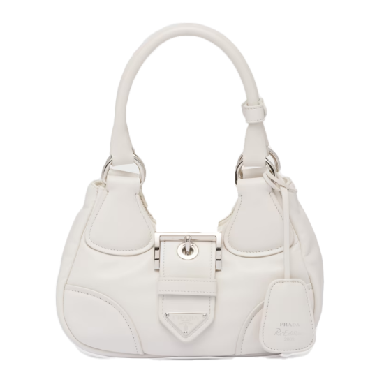 Replica Prada 14247 PFR#9457 Buddha Luxury Replica Moon Padded Nappa-Leather Bag White Uk - 14247 - Buddha Luxury