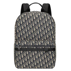 SAFARI BACKPACK BEIGE AND BLACK OBLIQUE JACQUARD UK