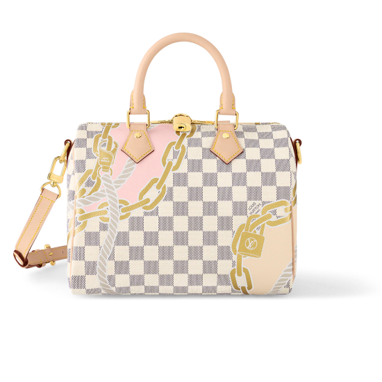 Replica L Women CrossBody and Shoulder Speedy Bandouliere 25 Damier Azur N40473 Uk