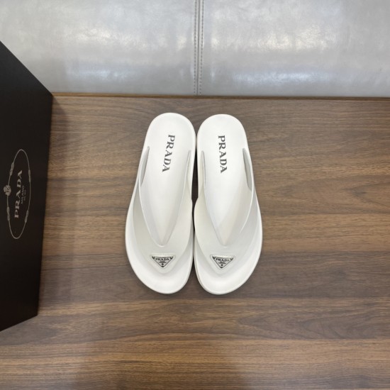 replica RUBBER THONG SANDALS IN WHITE - PDS25 UK