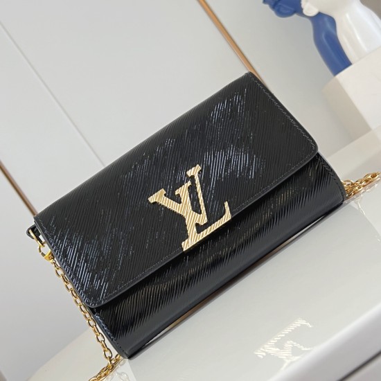 Replica Pochette Louise Chain Bag Black Patent Leather M23756 Uk - 13658 - Buddha Luxury
