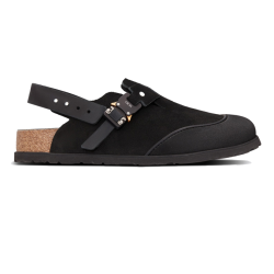 BIRKENSTOCK TOKIO MULES BLACK NUBUCK CALFSKIN - CDS14 UK