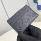 replica DOUBLE CARD HOLDER IN BLACK MONOGRAM SHADOW M81415 UK