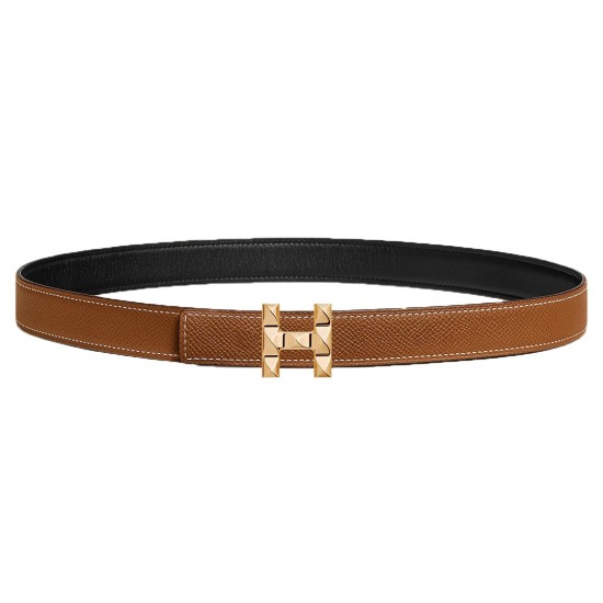 replica H INFINI BUCKLE & REVERSIBLE LEATHER STRAP 24MM - B385 UK