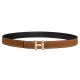replica H INFINI BUCKLE & REVERSIBLE LEATHER STRAP 24MM - B385 UK
