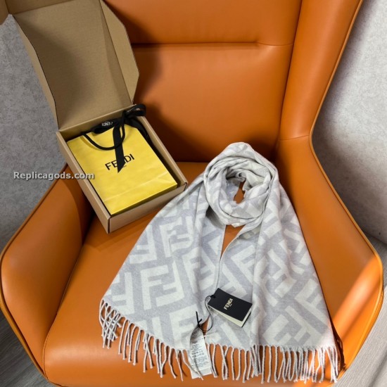 replica SCARF FF LIGHT GRAY CASHMERE UK