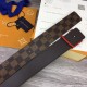 replica INITIALES 40MM REVERSIBLE DAMIER EBENE CANVAS BELT - B153 UK