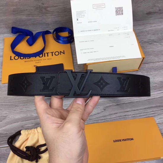 replica SHAPE BELT MONOGRAM SHADOW 40 MM BLACK - B137 UK