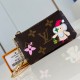 replica KEY POUCH BROWN MONOGRAM CANVAS M12217 UK