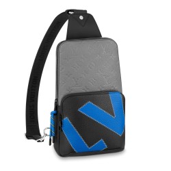 AVENUE SLINGBAG GRAY TAURILLON COWHIDE LEATHER UK