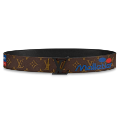 Lv Initiales Belt Monogram Logo Story 40Mm Brown - B87 Uk