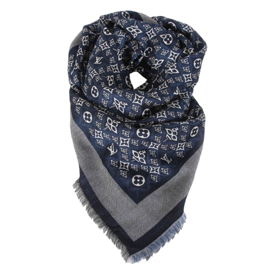 replica SINCE 1854 MONOGRAM SHAWL BLUE UK