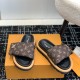 replica POOL PILLOW COMFORT MULES IN BROWN - LVS83 UK