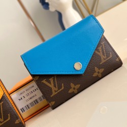 VICTORINE WALLET GASTON BLUE COATED CANVAS M12885 UK