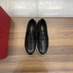 replica LEISURE FLOWS CALFSKIN LOAFERS IN BLACK - VL146 UK