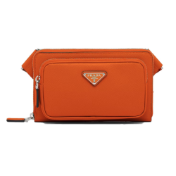 Saffiano Leather Belt Bag In Orange Uk