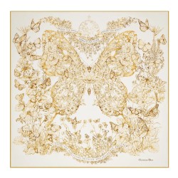 BUTTERFLY AROUND THE WORLD 90 SQUARE SCARF WHITE UK