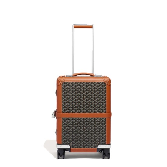 replica BOURGET PM TROLLEY CASE IN BLACK AND TAN UK