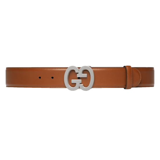 replica GG BUCKLE WIDE BELT BROWN LEATHER - B334 UK