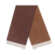 replica MONOGRAM SCARF IN BROWN UK