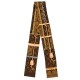 replica SILK MONOGRAM SCARF IN BROWN UK