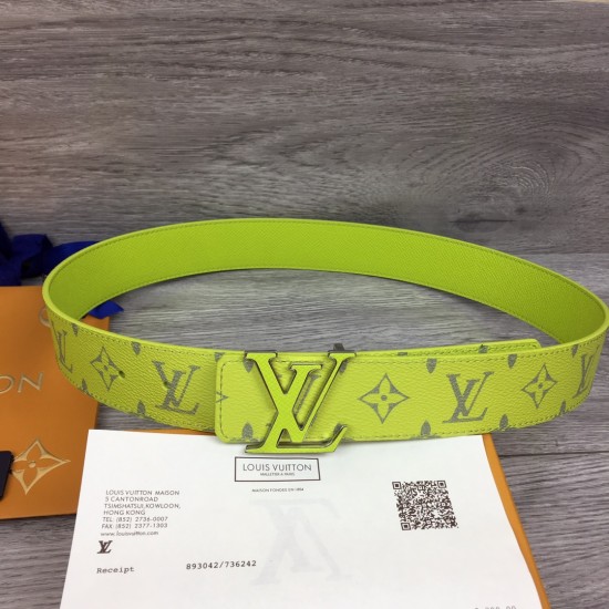 replica MENS INITIALES 40MM REVERSIBLE BELT YELLOW - B88 UK