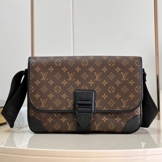 replica ARCHIE MONOGRAM MESSENGER BAG IN BROWN UK