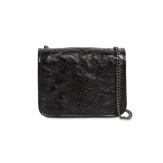 Replica Niki Chain Wallet Black Calfskin Uk - 12045 - Buddha Luxury