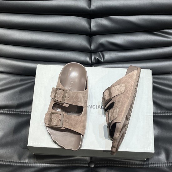 replica SUNDAY SUEDE SANDALS IN BROWN - BBS20 UK