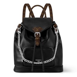 Montsouris Pm Backpack Black Lambskin Leather M12587 Uk