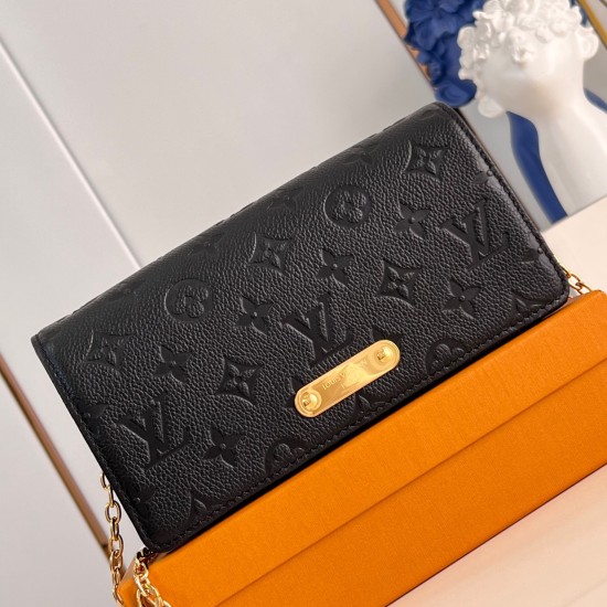 replica WALLET ON CHAIN LILY BLACK MONOGRAM EMPREINTE M83233 UK