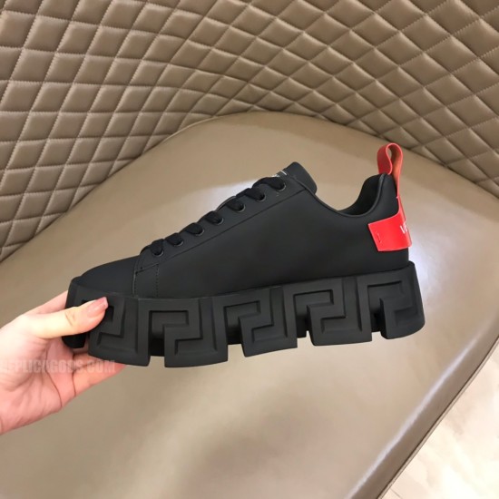 replica GRECA LABYRINTH LACE-UP SHOES IN BLACK - VS50 UK