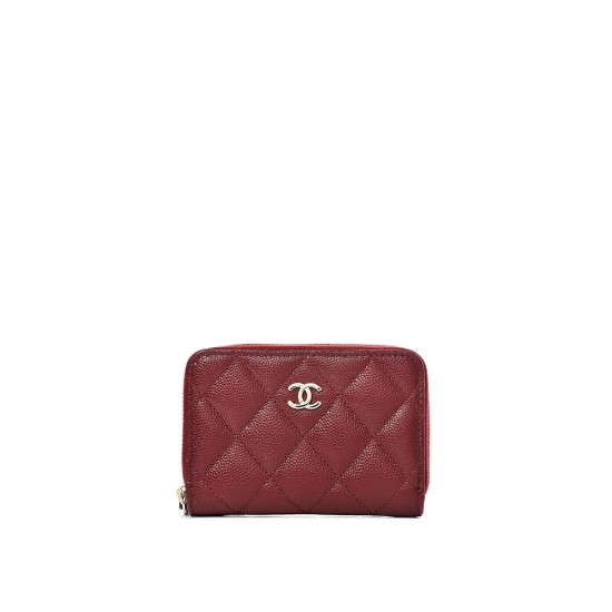 replica CLASSIC ZIPPED COIN PURSE IN BURDUNGY UK