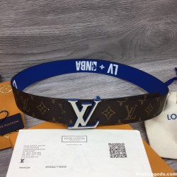 X Nba 3 Steps 40Mm Reversible Monogram Canvas Belt - B148 Uk